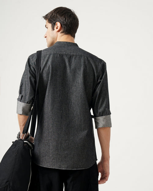 men's denim shirt