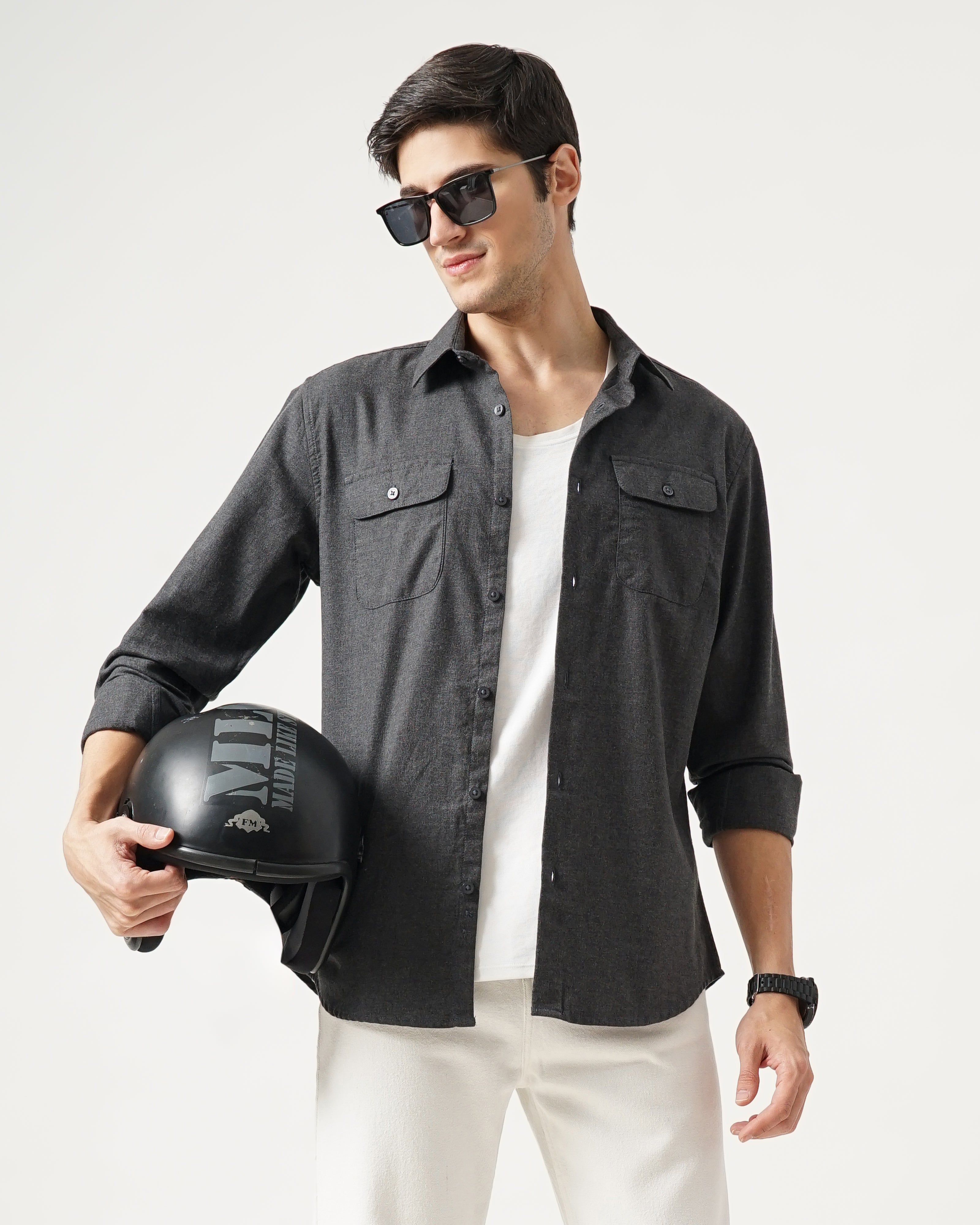 Men's Solid Casual Shirt