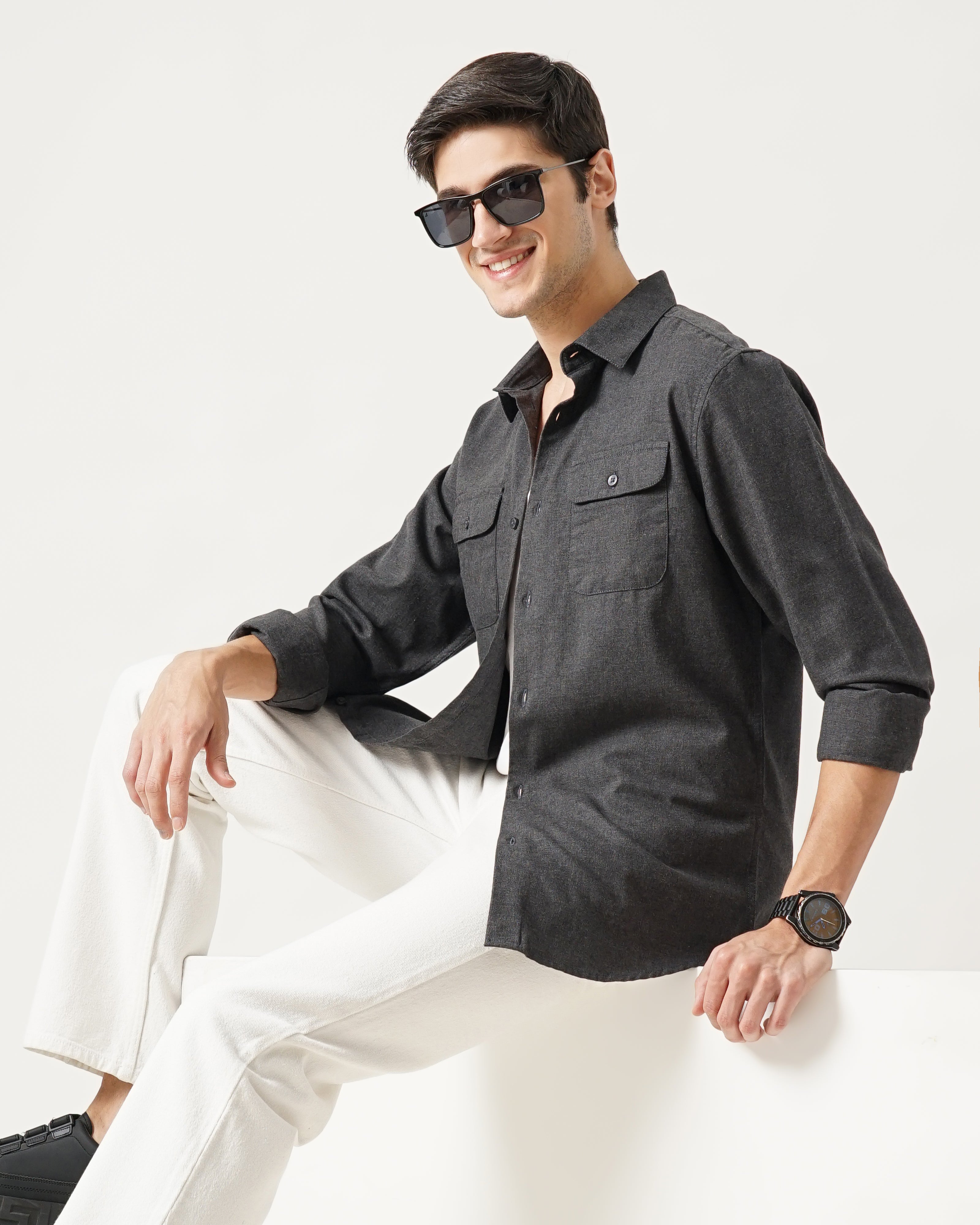 Men's Solid Casual Shirt