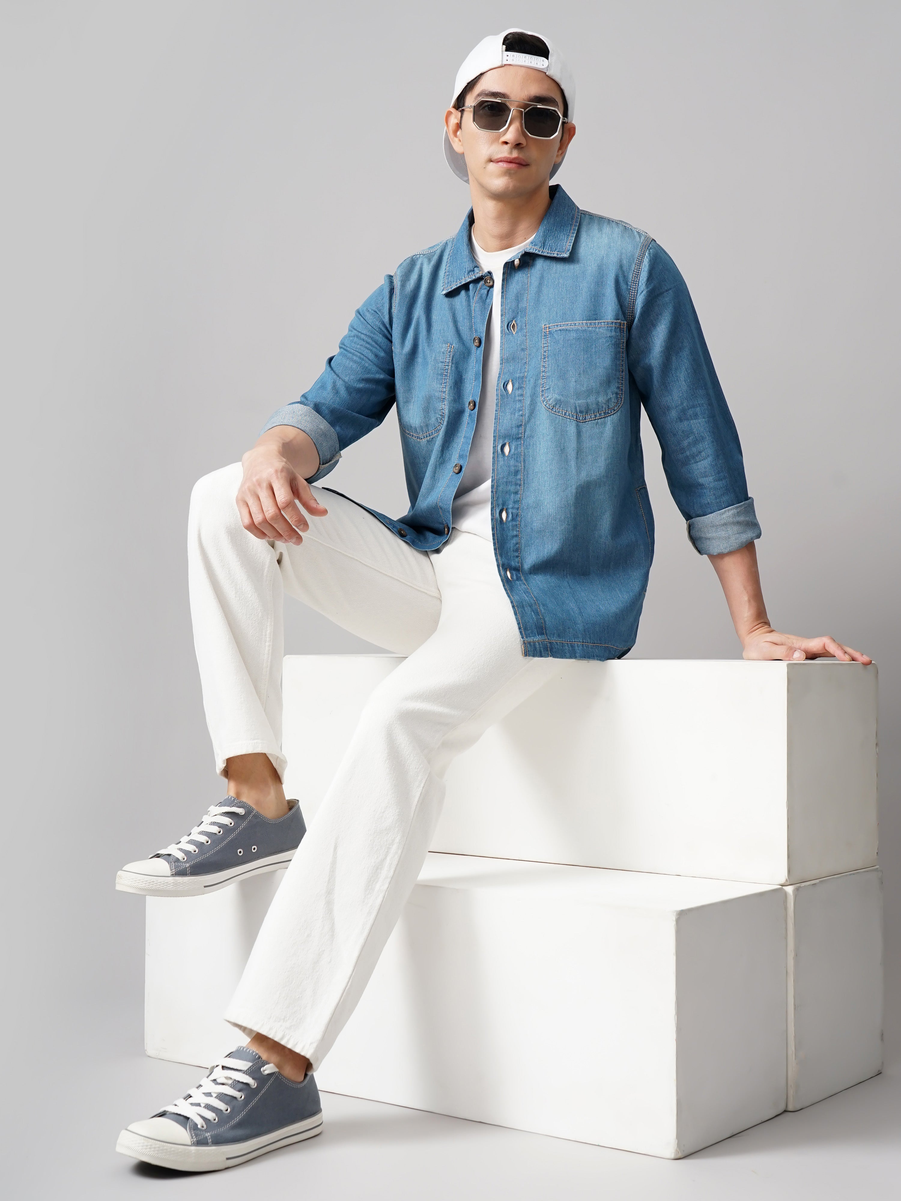Denim Over Shirt