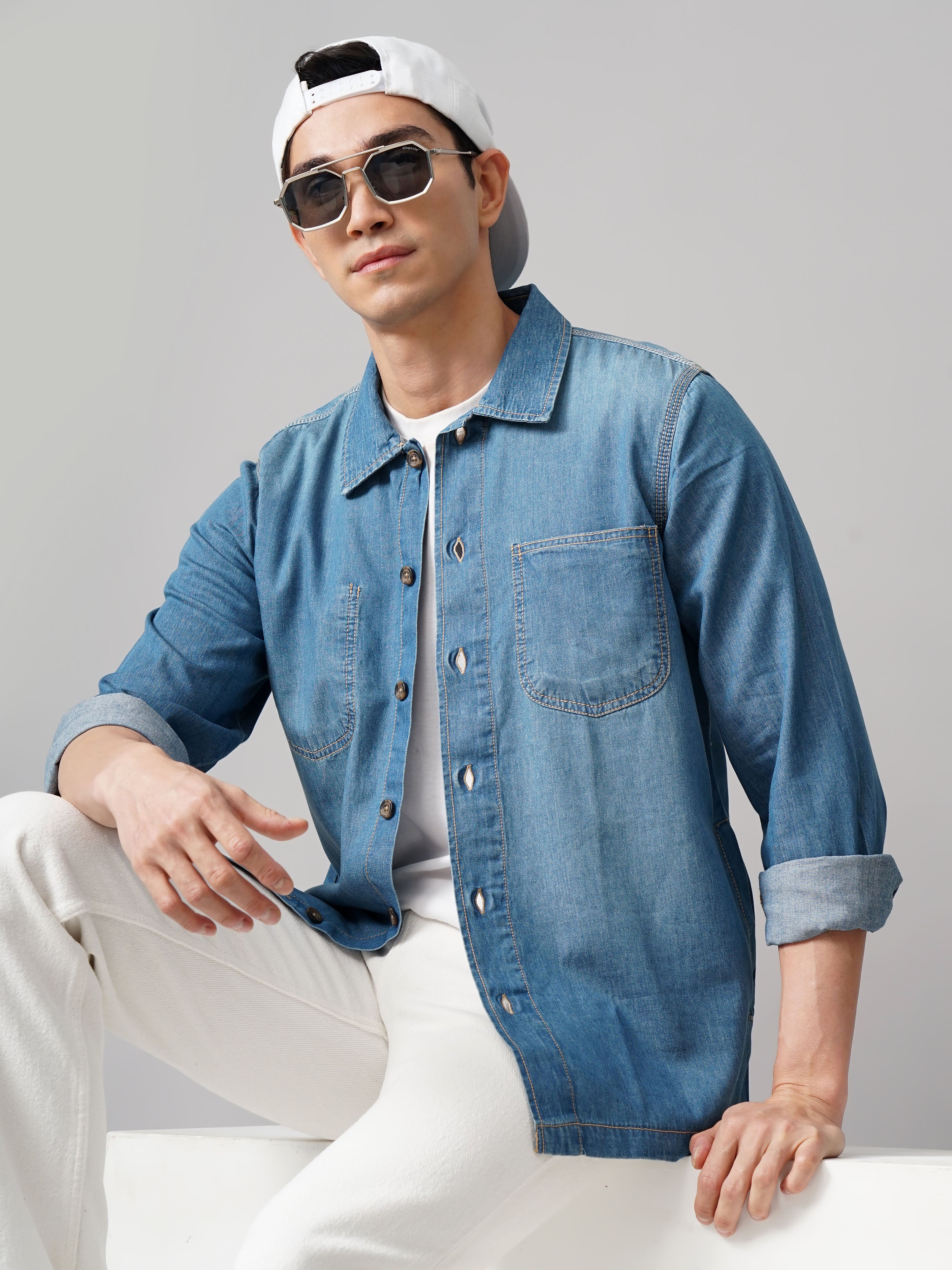 Denim Over Shirt