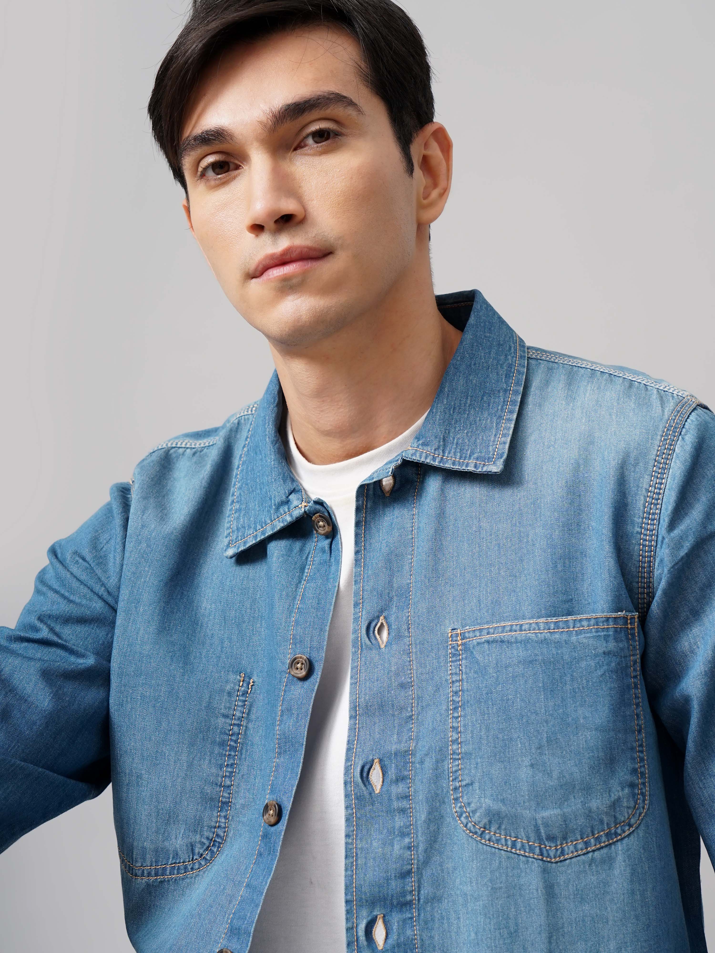 Denim Over Shirt