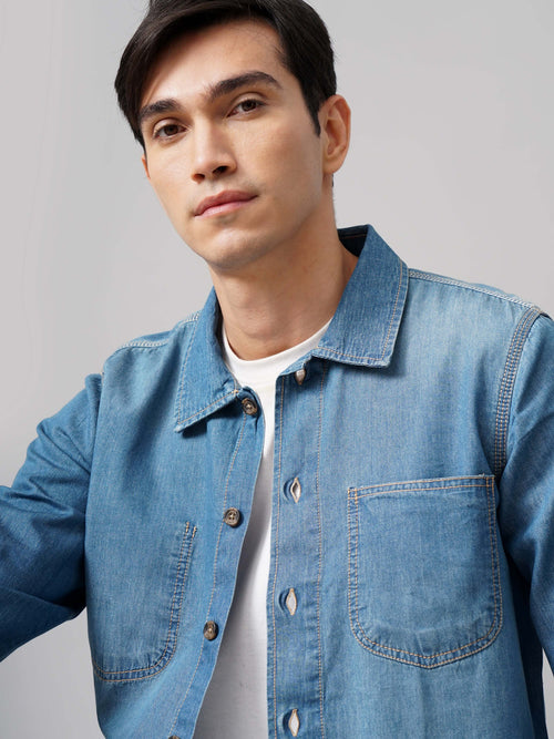 Denim Over Shirt