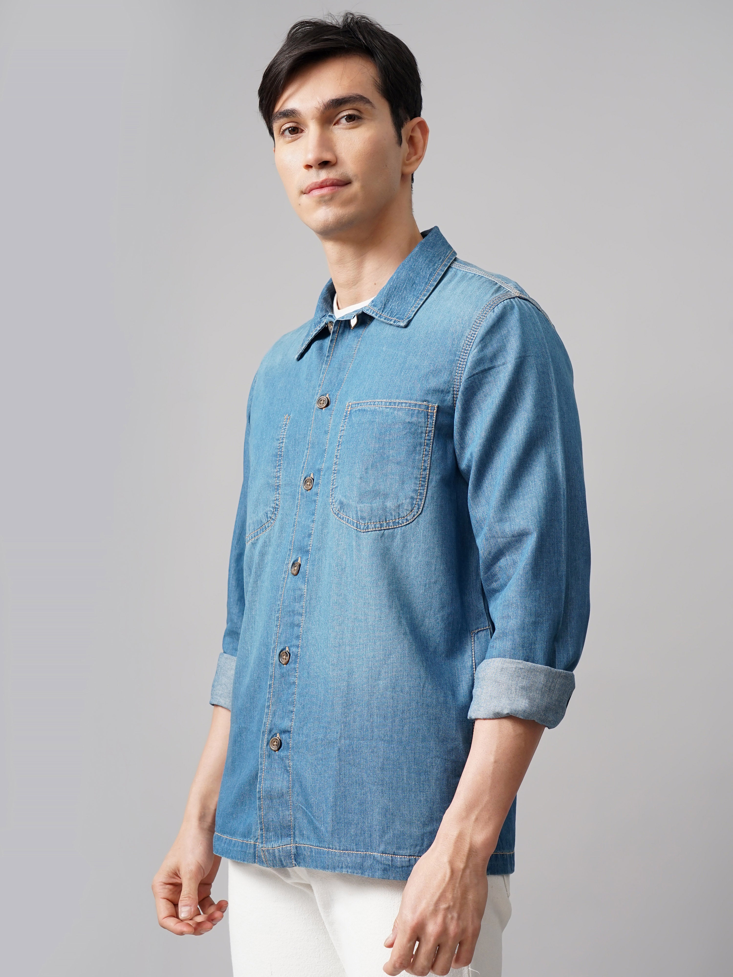 Denim Over Shirt