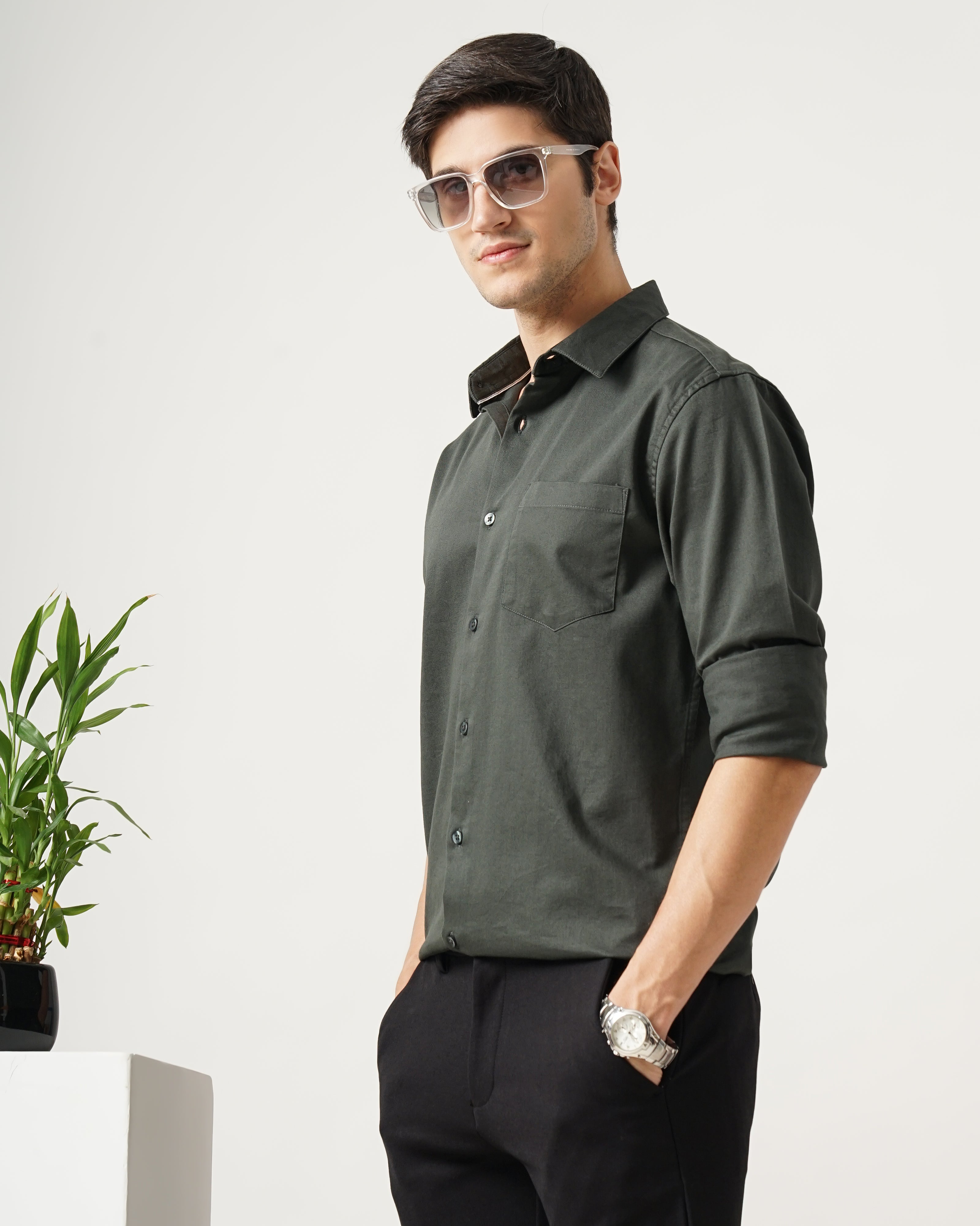 Men's Solid Casual Shirt
