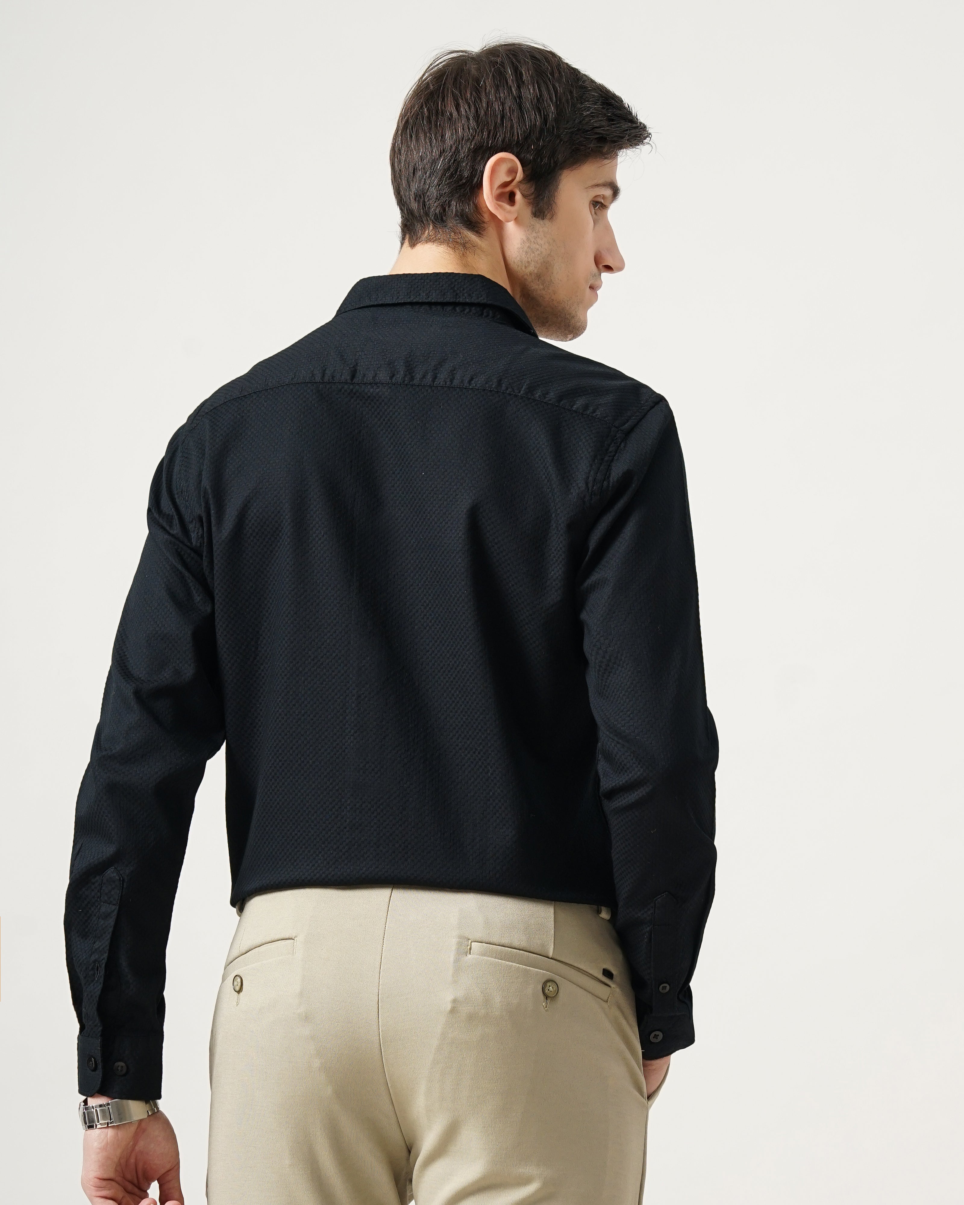 men's Self design Shirt