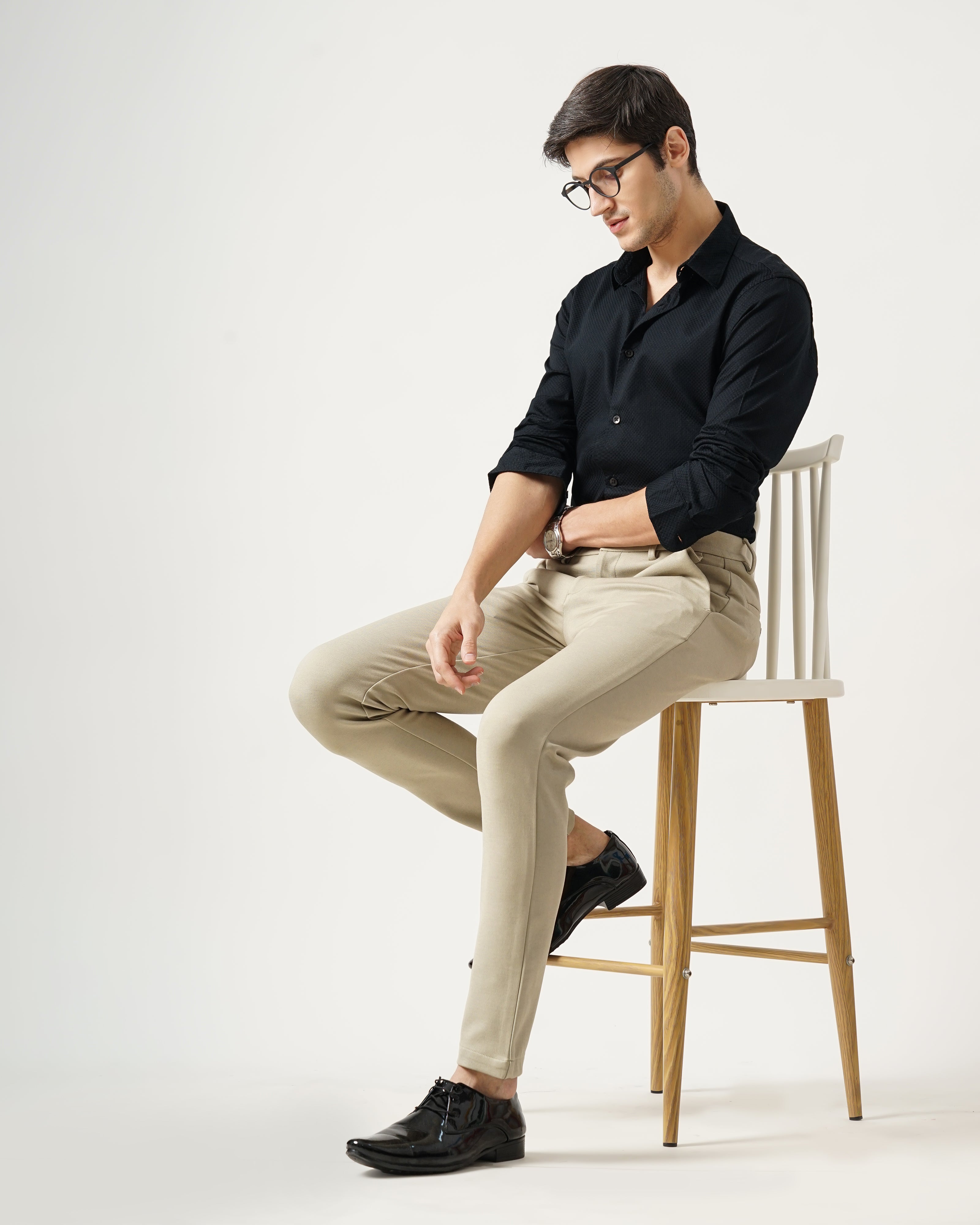 men's Self design Shirt