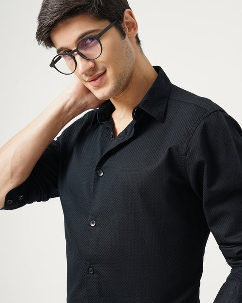 men's Self design Shirt