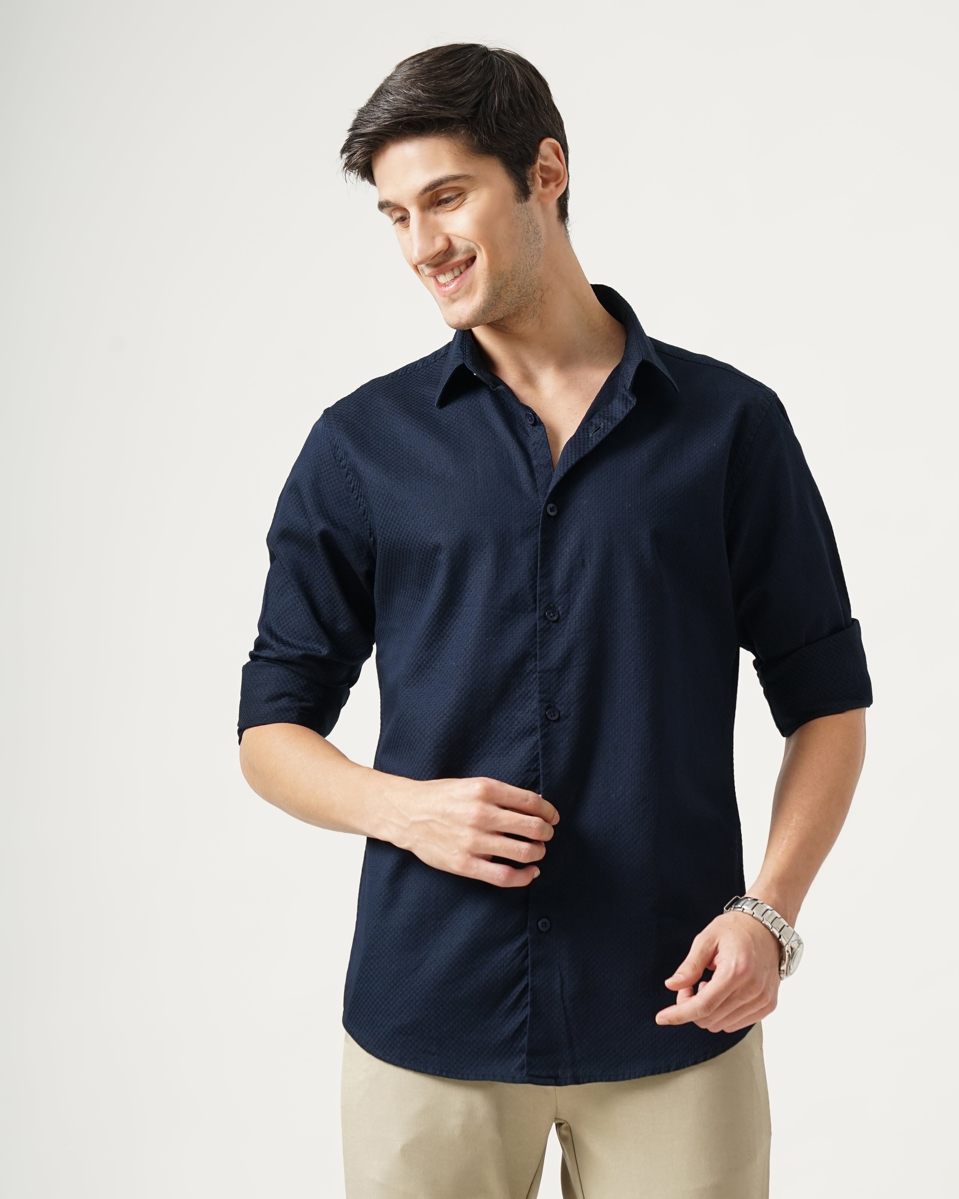 men's Self design Shirt