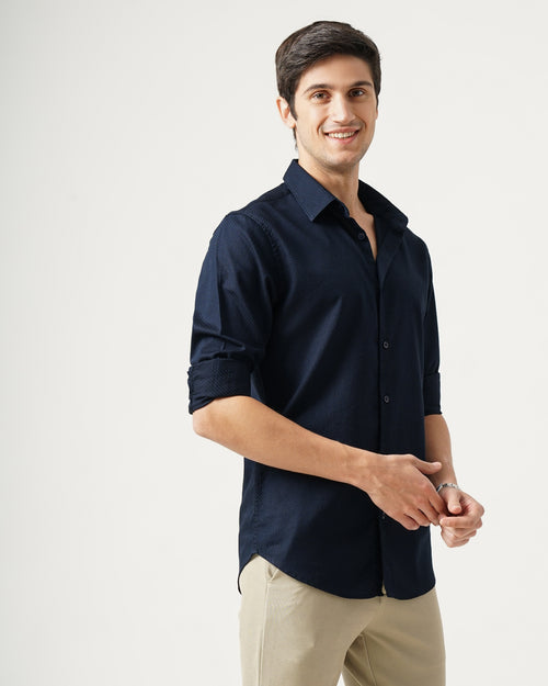 men's Self design Shirt