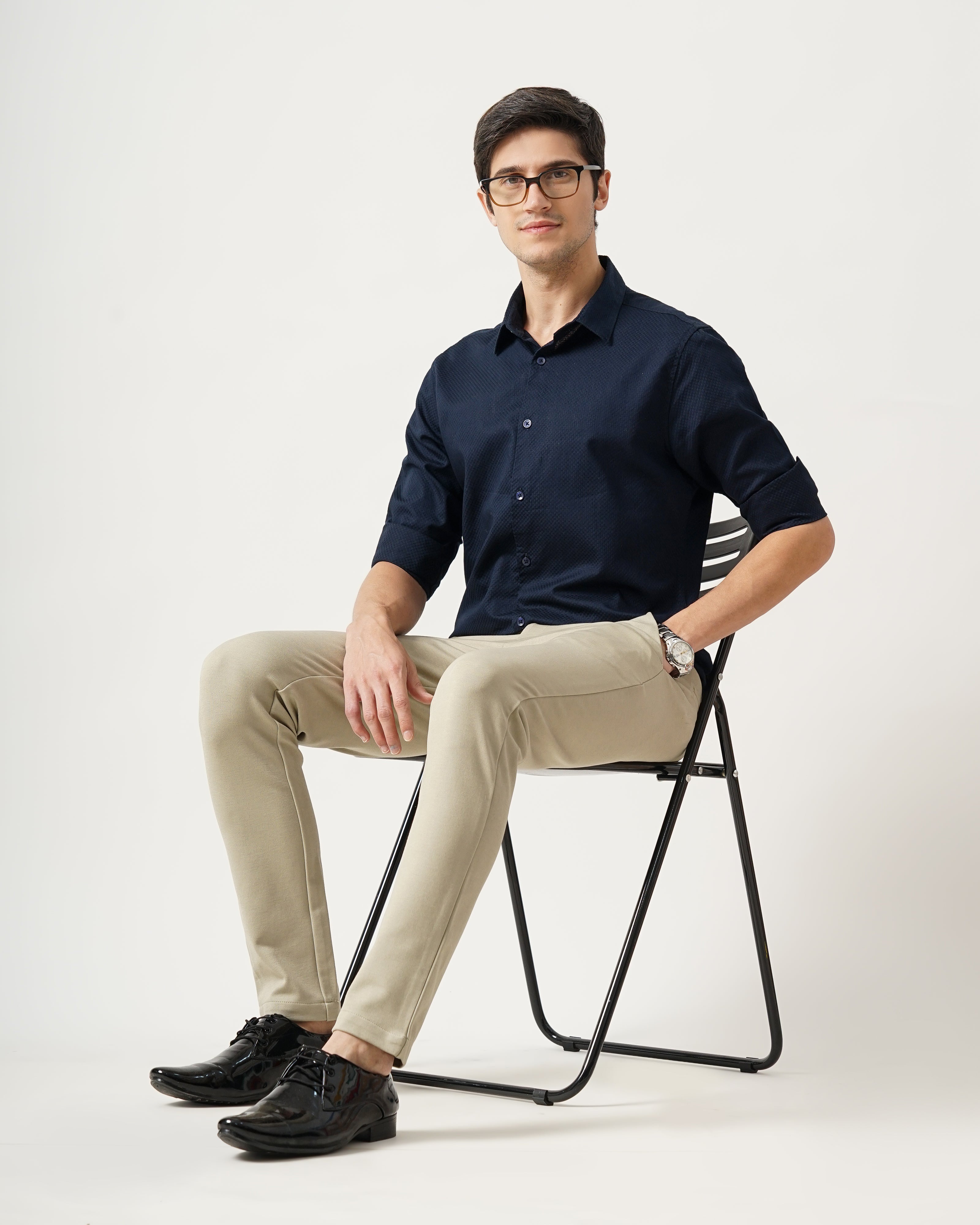 men's Self design Shirt