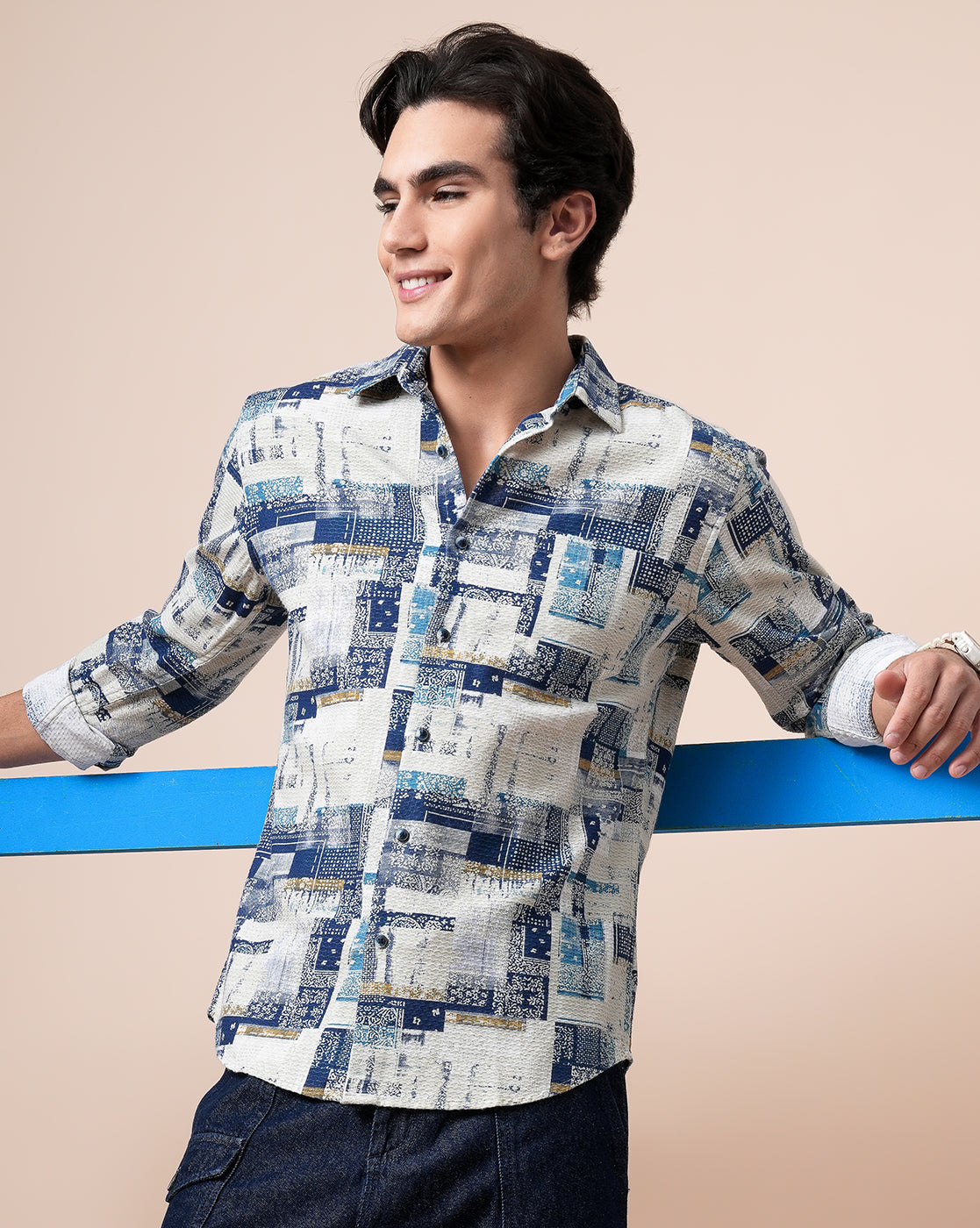 ABSTRACT PRINT  SHIRT