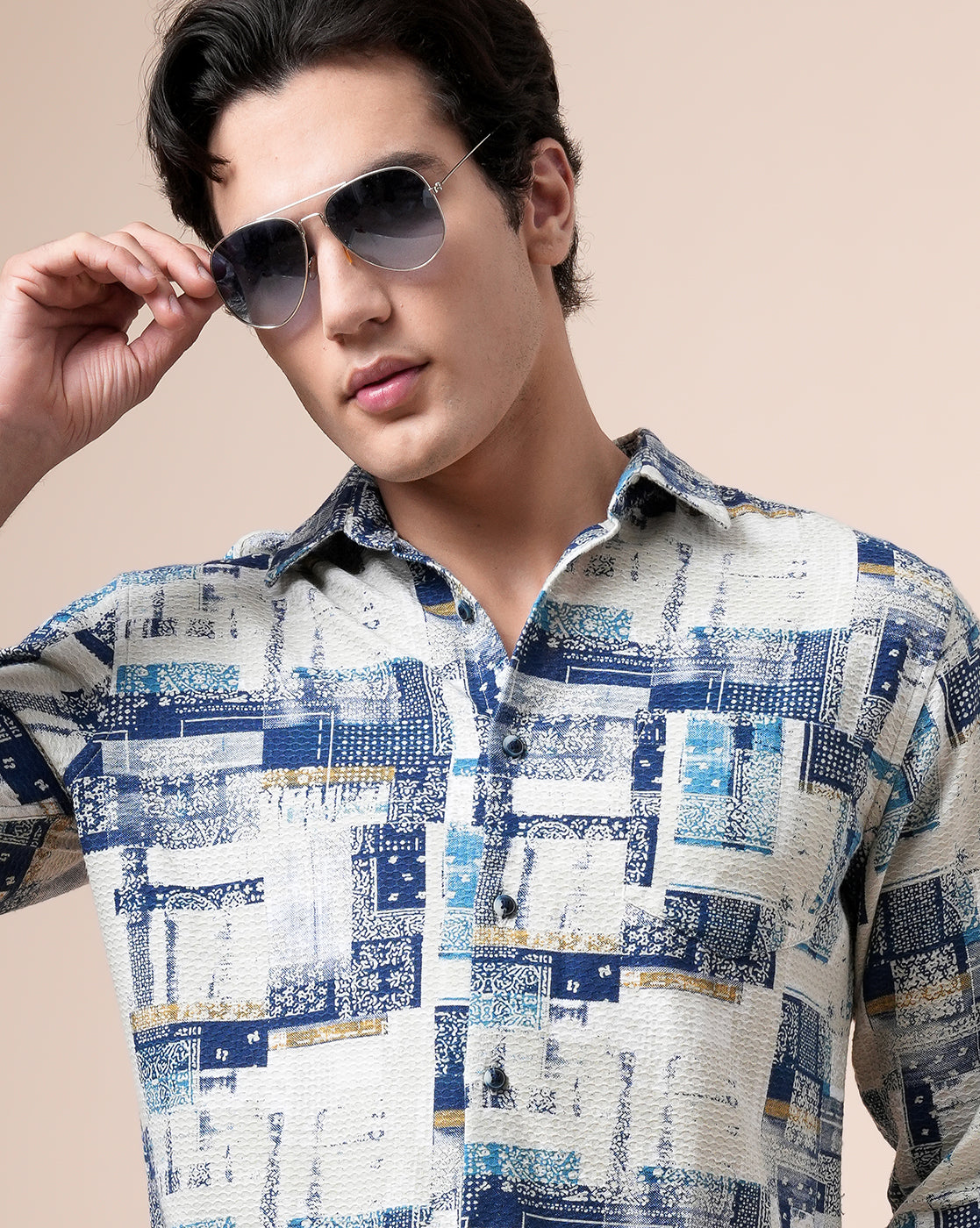 ABSTRACT PRINT  SHIRT