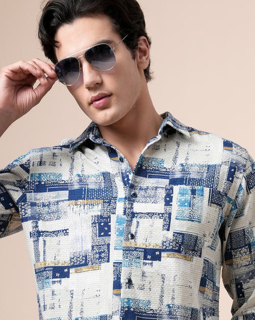 ABSTRACT PRINT  SHIRT