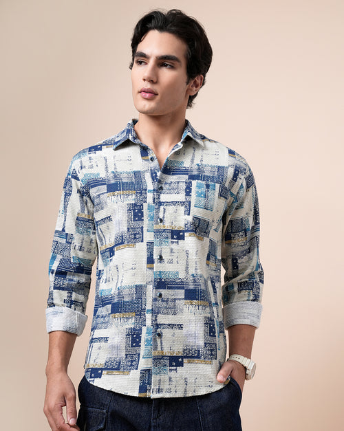 ABSTRACT PRINT  SHIRT