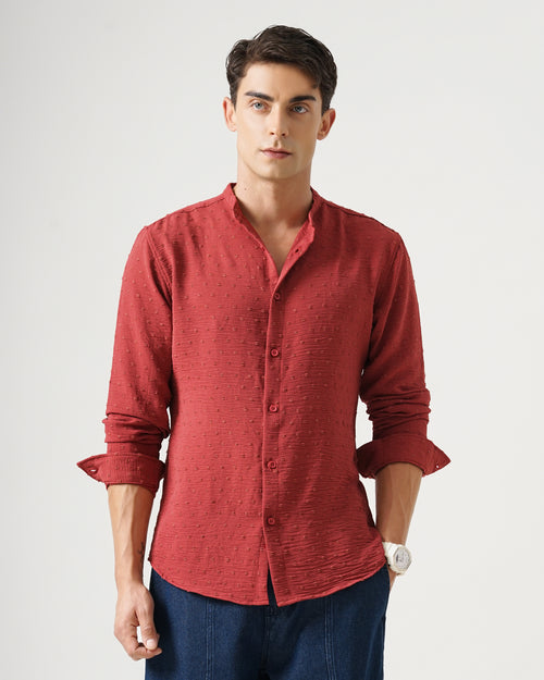 men's self design shirt