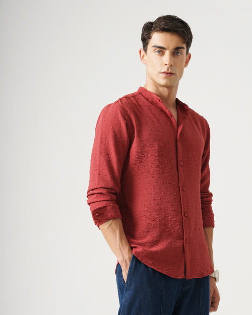 men's self design shirt