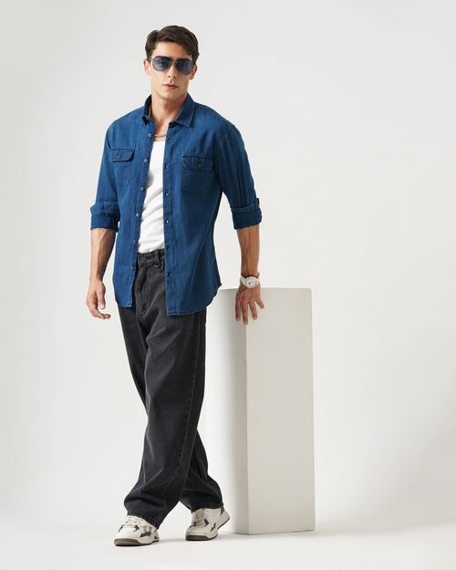men's denim shirt