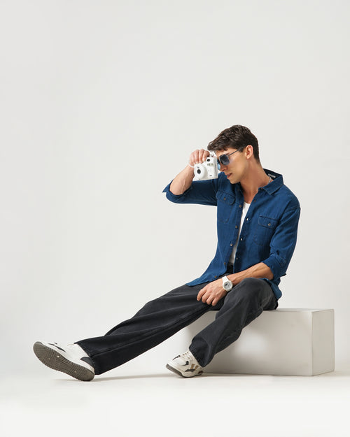 men's denim shirt