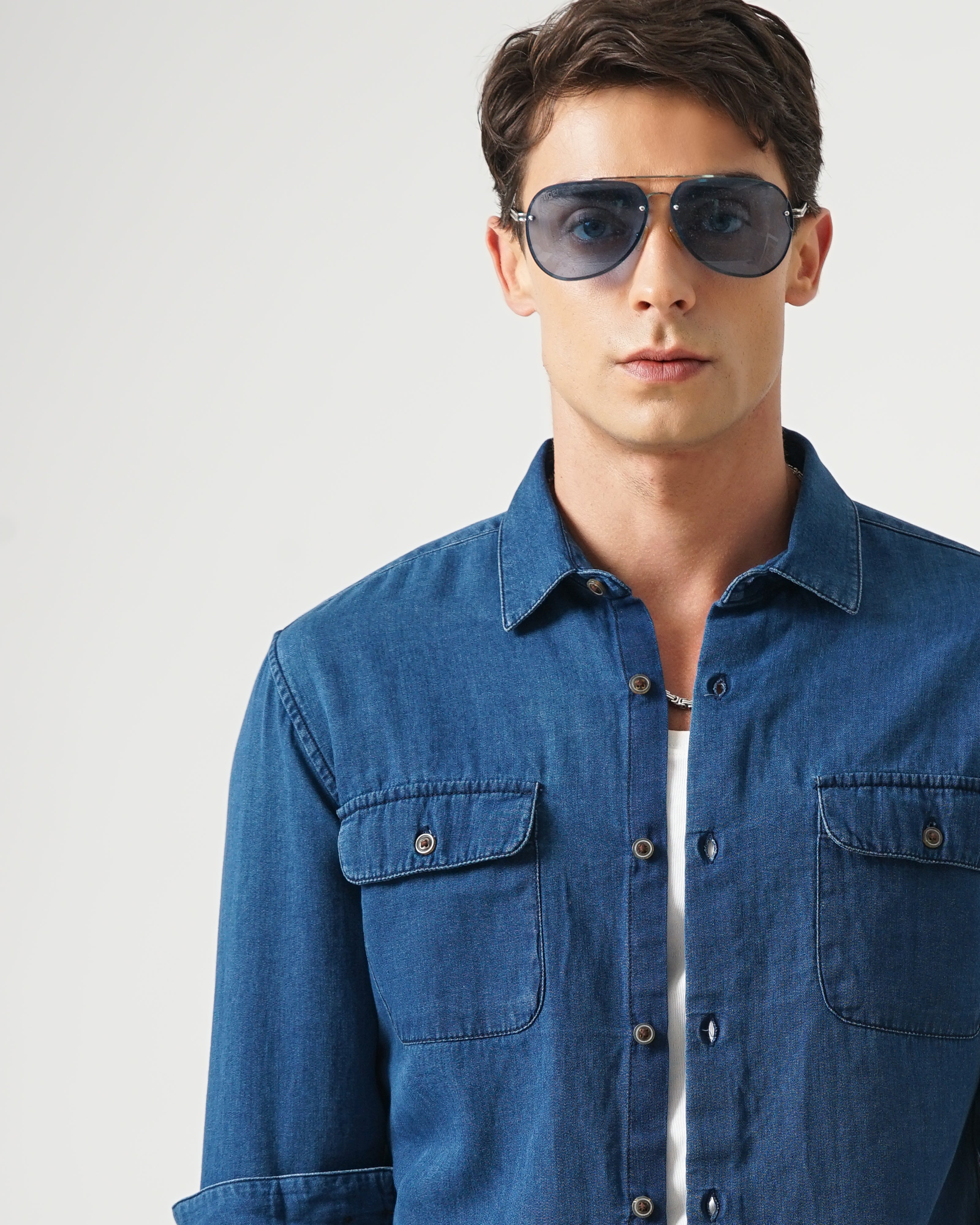men's denim shirt