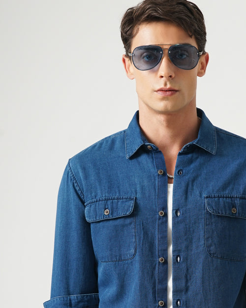 men's denim shirt