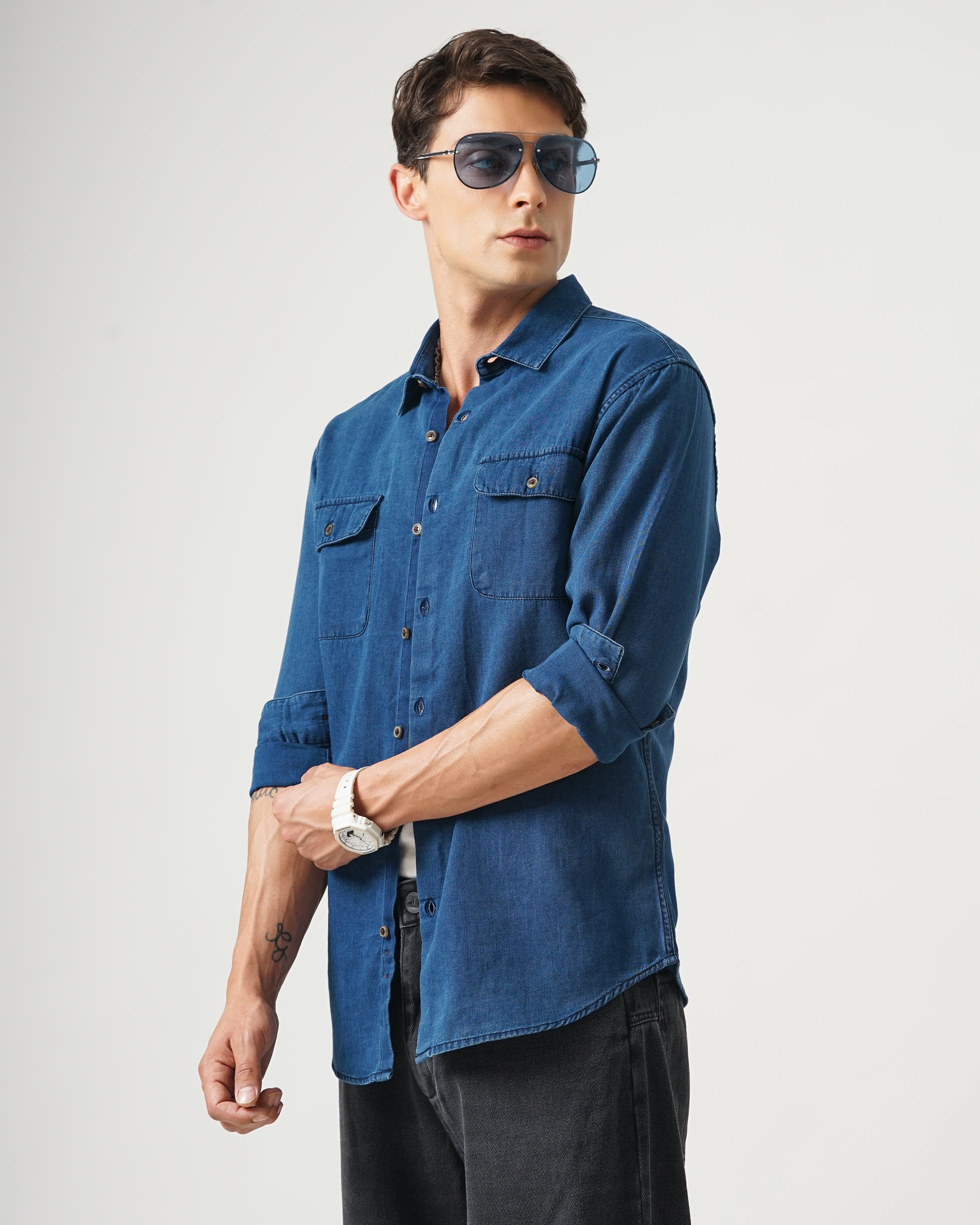 men's denim shirt