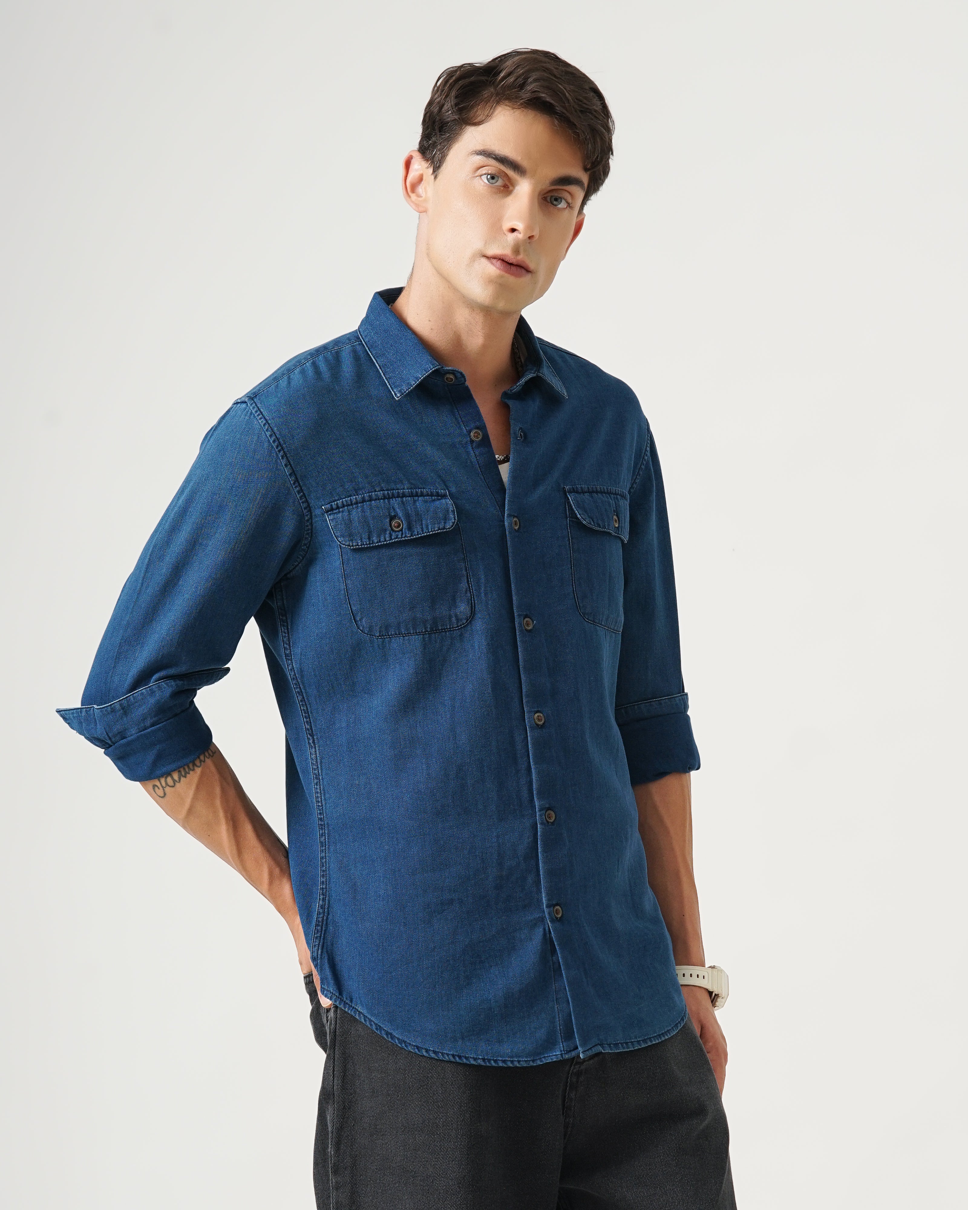 men's denim shirt