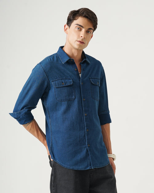 men's denim shirt