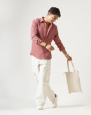 men's self design shirt