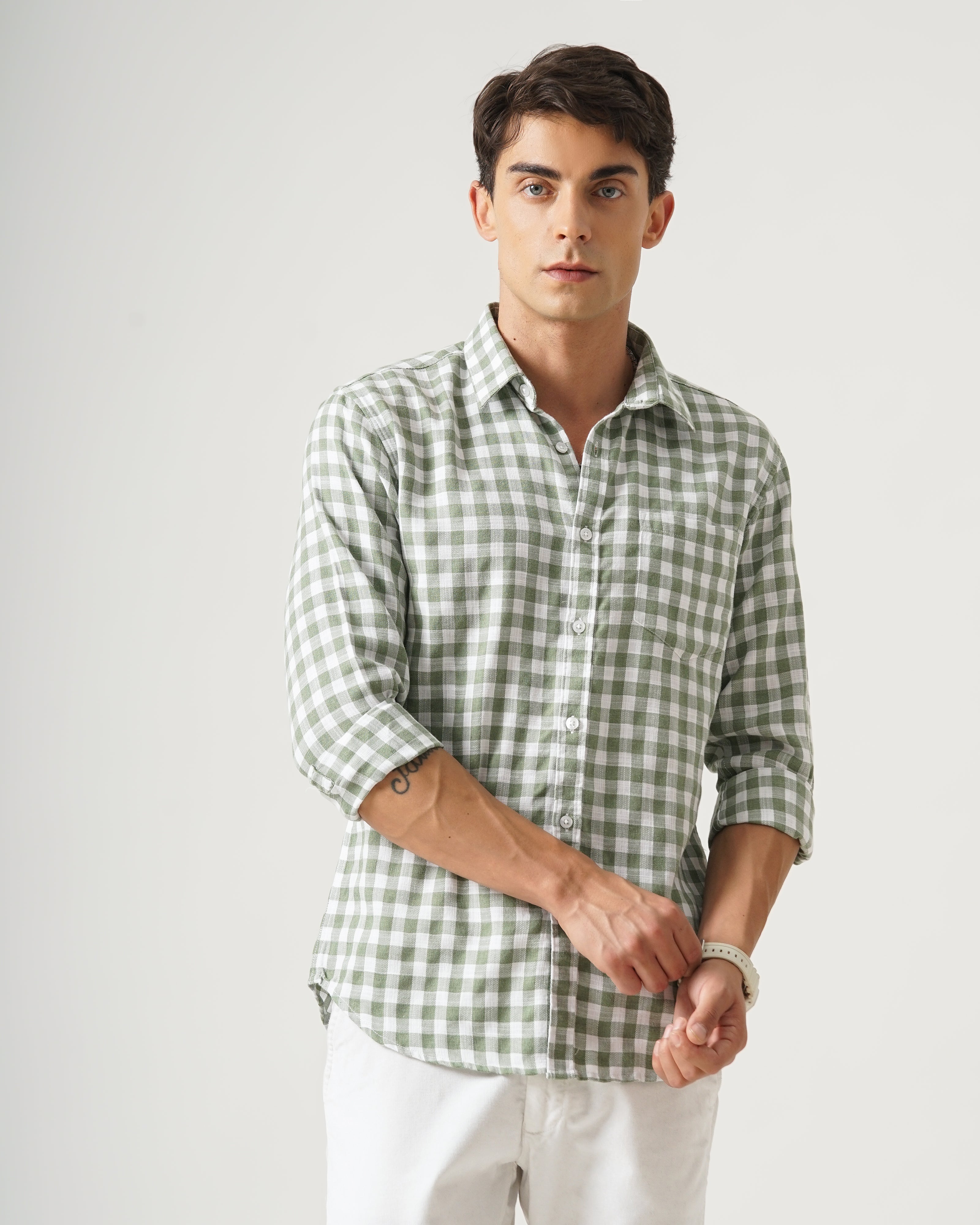 men's checks shirt