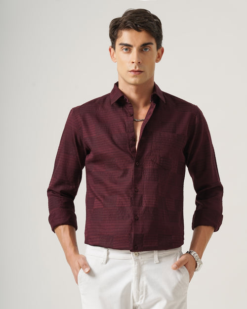 MEN'S SELF DESIGN SHIRT