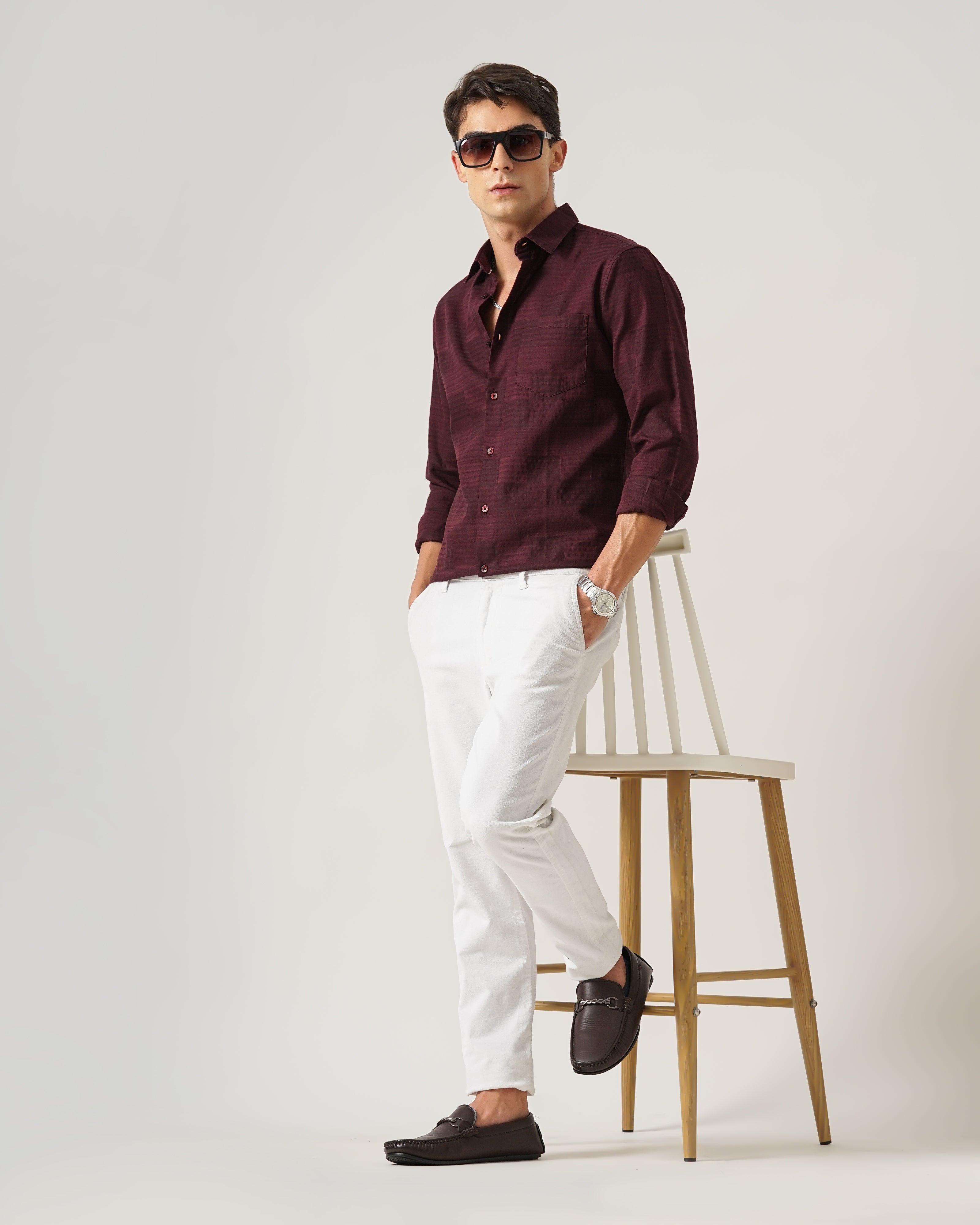 MEN'S SELF DESIGN SHIRT