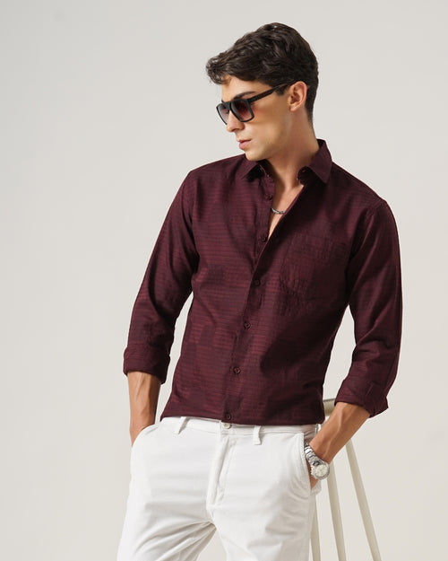MEN'S SELF DESIGN SHIRT