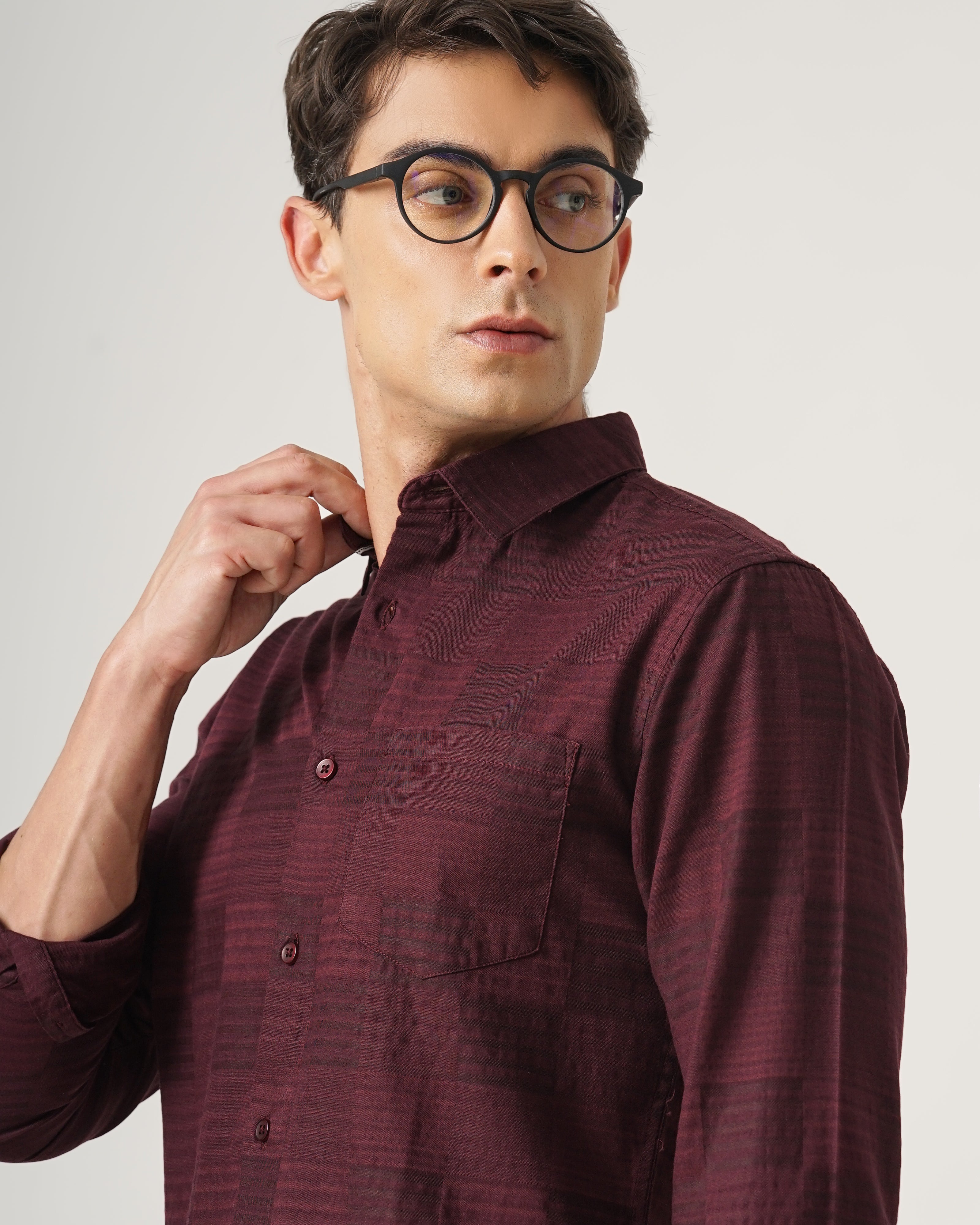 MEN'S SELF DESIGN SHIRT