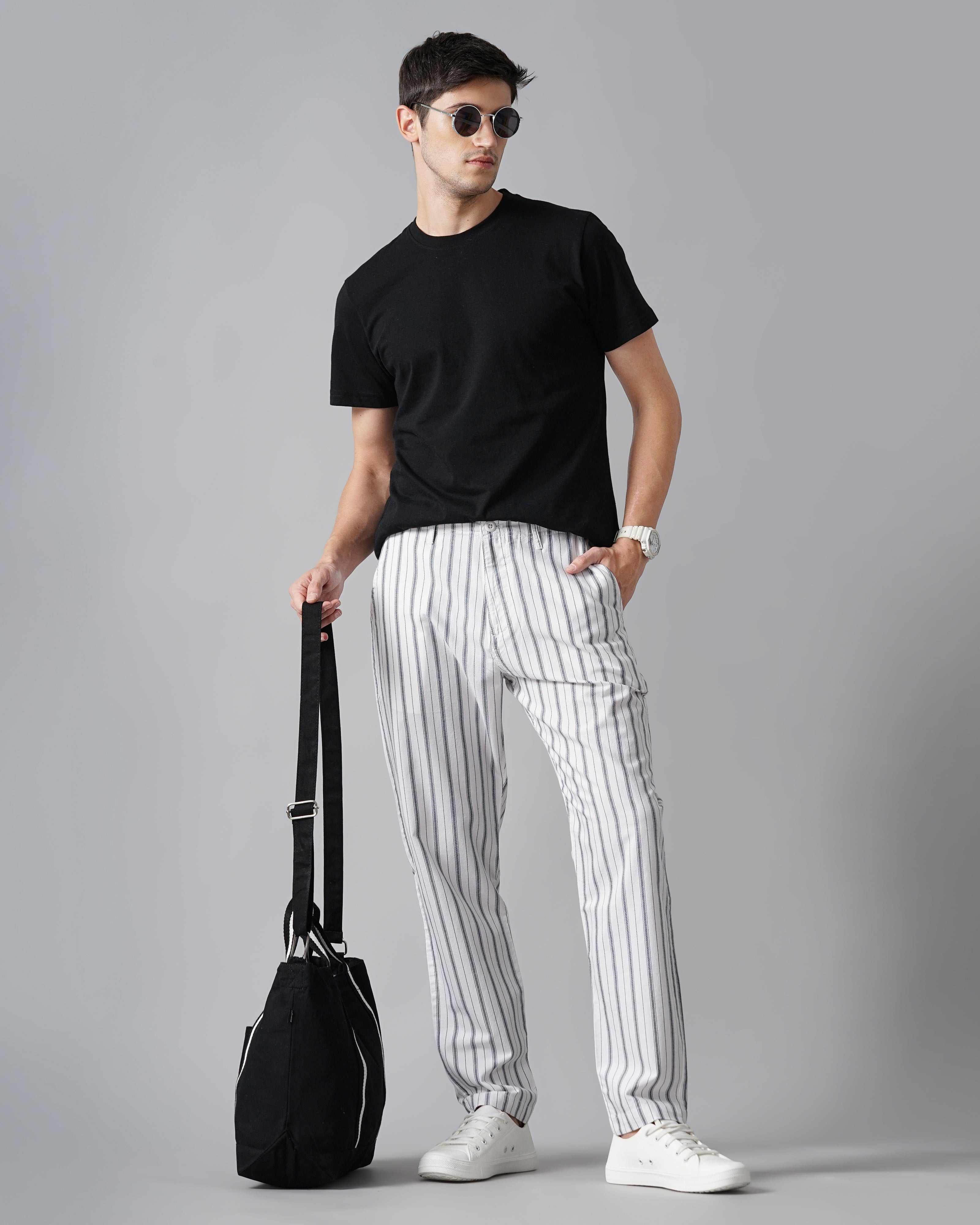 MEN'S REGULAR FIT STRIPE TROUSER