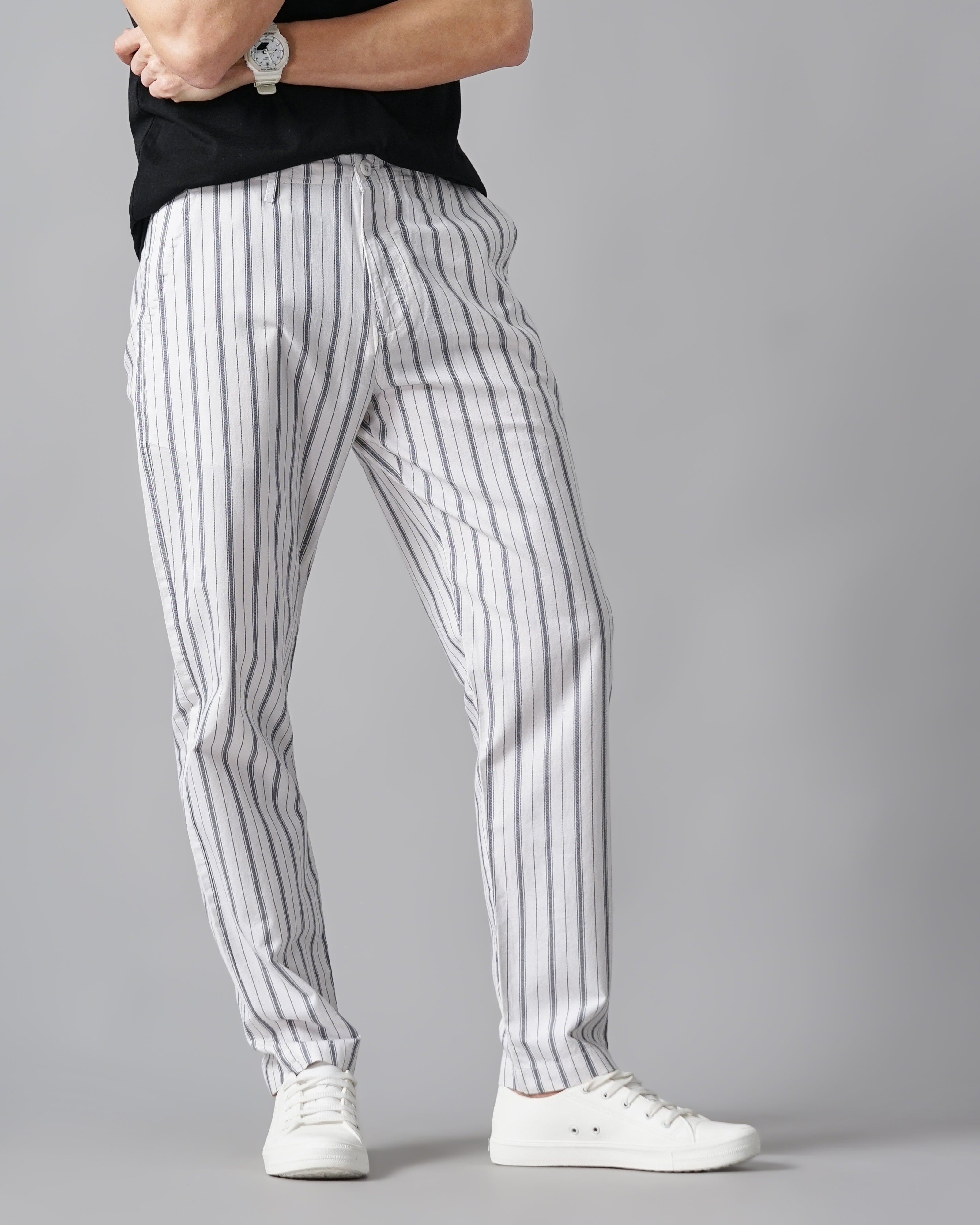 MEN'S REGULAR FIT STRIPE TROUSER