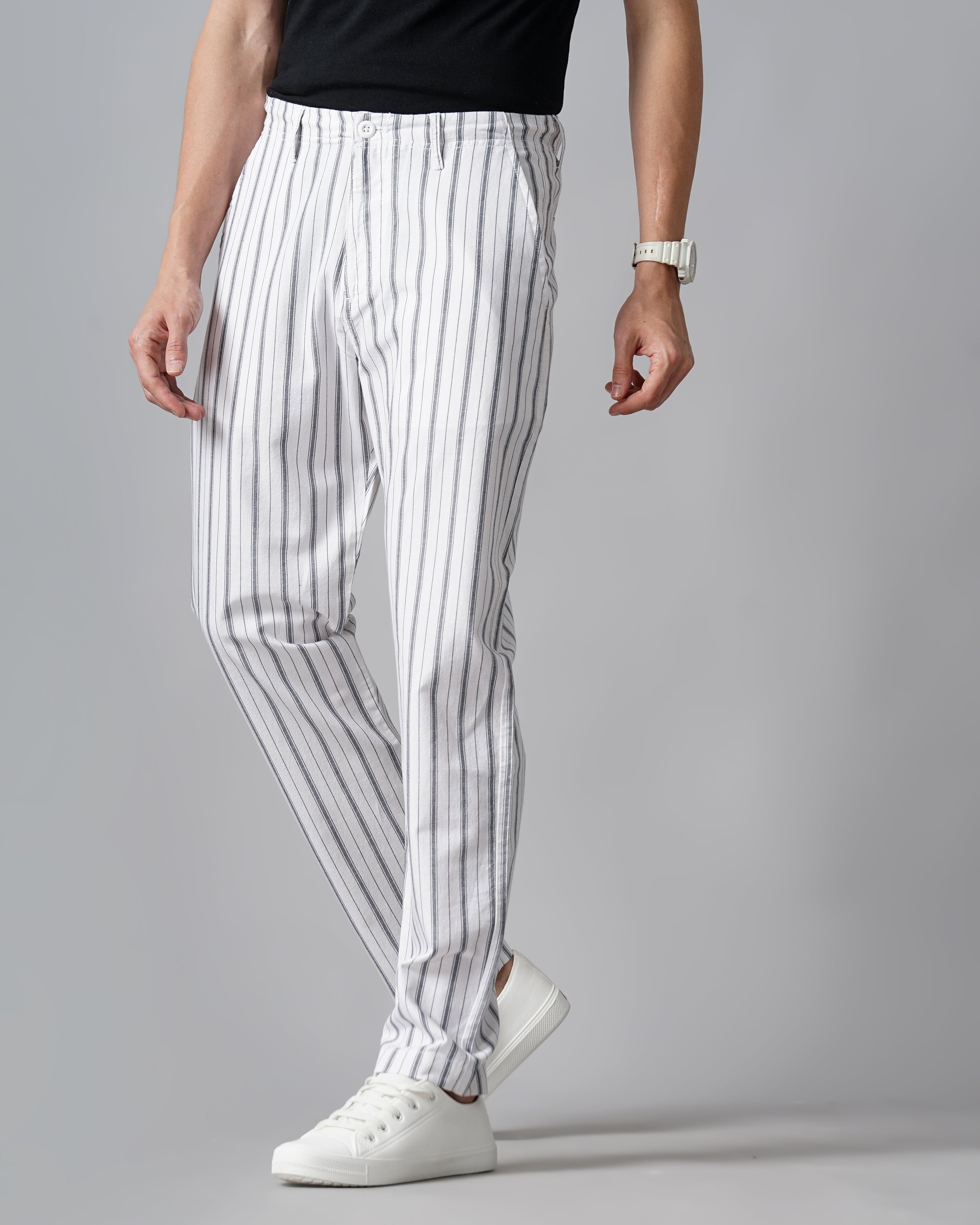 MEN'S REGULAR FIT STRIPE TROUSER