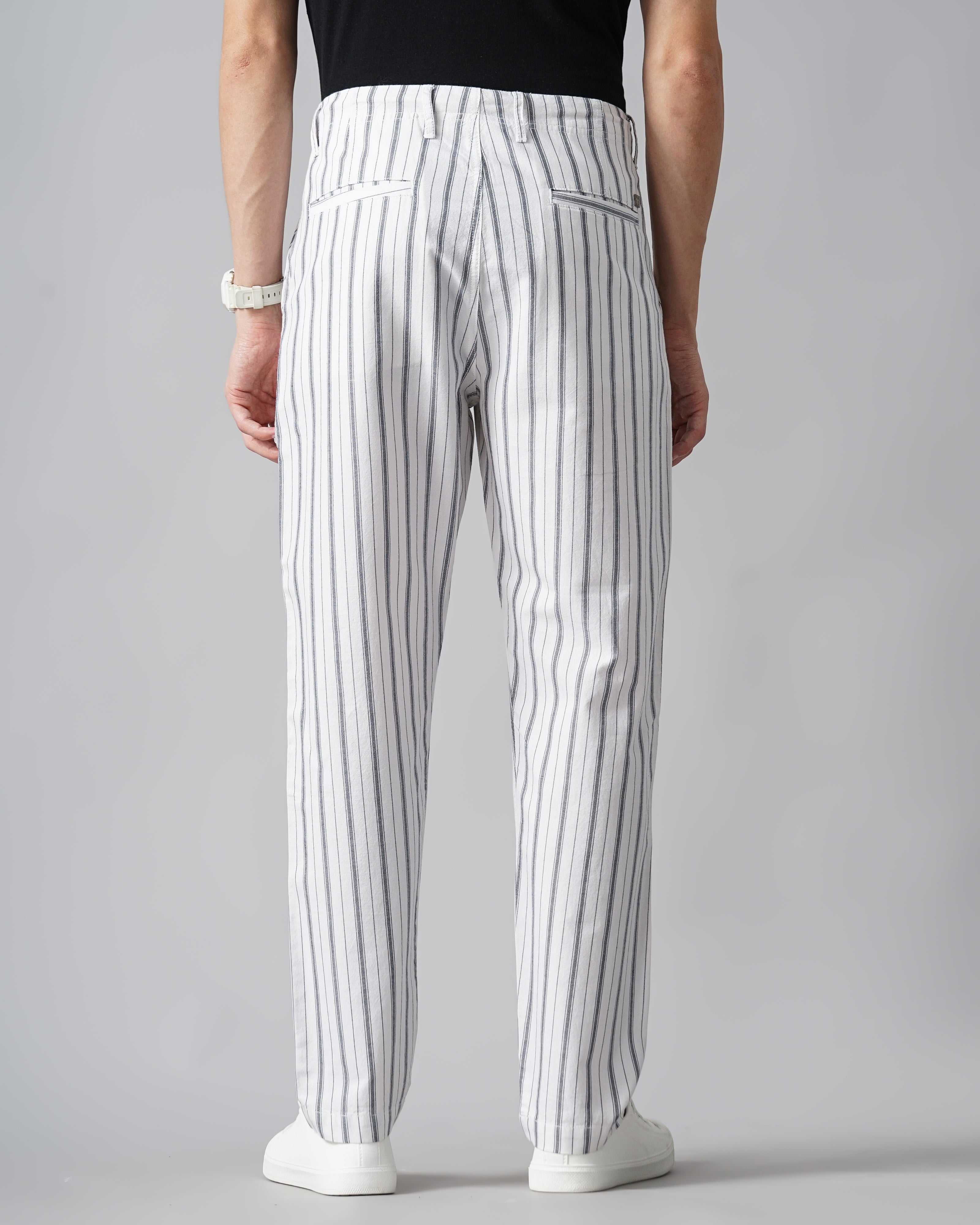 MEN'S REGULAR FIT STRIPE TROUSER
