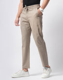 Men Solid Comfort Slim Fit Low-Rise Cargos Trousers