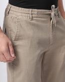 Men Solid Comfort Slim Fit Low-Rise Cargos Trousers