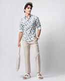 Men Comfort Slim Fit Low-Rise Cotton Chinos