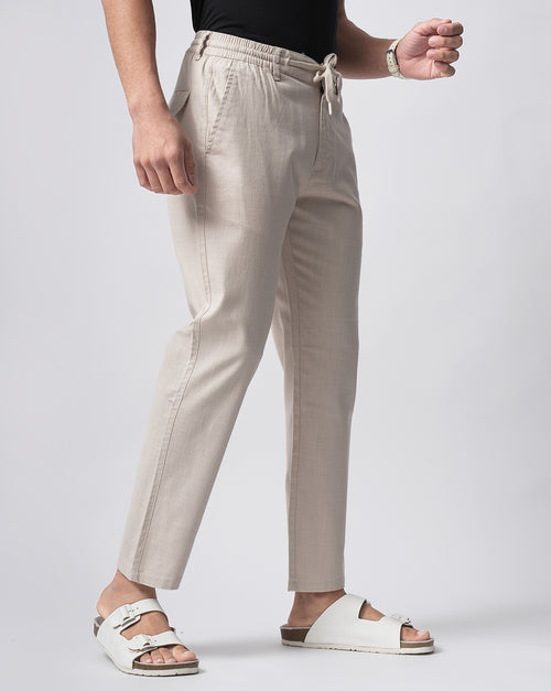 Men Comfort Slim Fit Low-Rise Cotton Chinos
