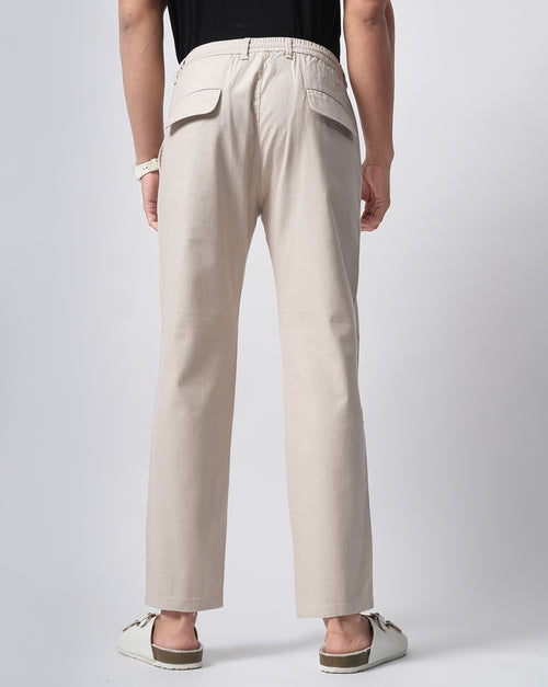 Men Comfort Slim Fit Low-Rise Cotton Chinos