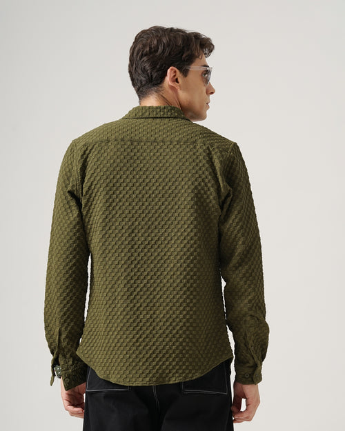 men's self design shirt