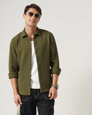 men's self design shirt