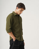 men's self design shirt