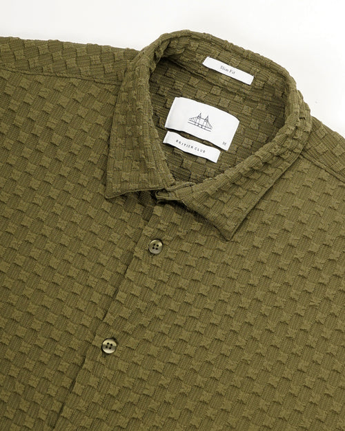 men's self design shirt