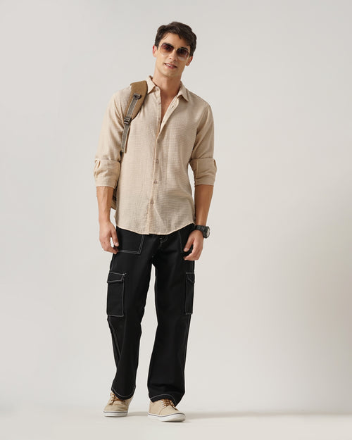 men's Self Design Shirt