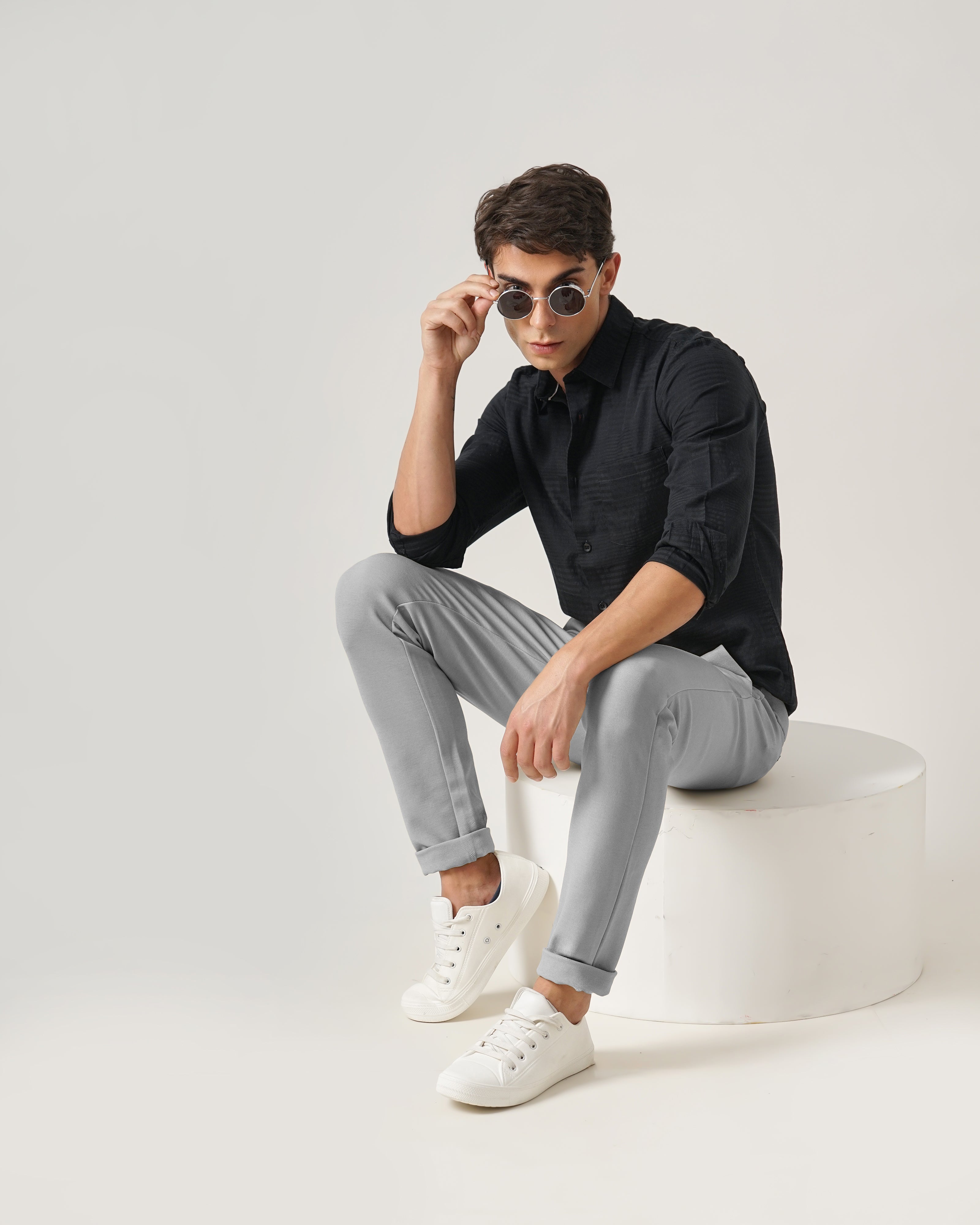 MEN'S SELF DESIGN SHIRT