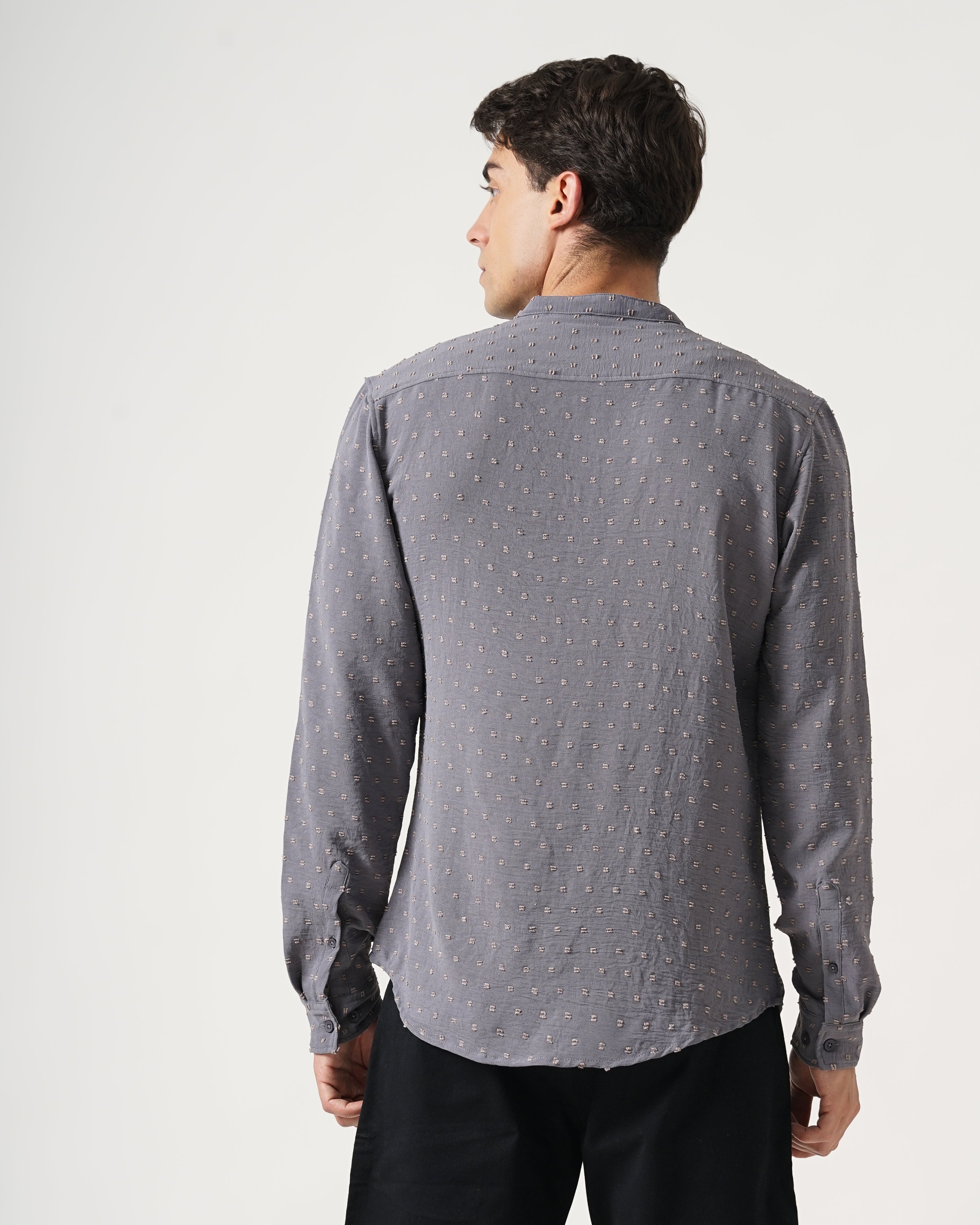 men's self design shirt